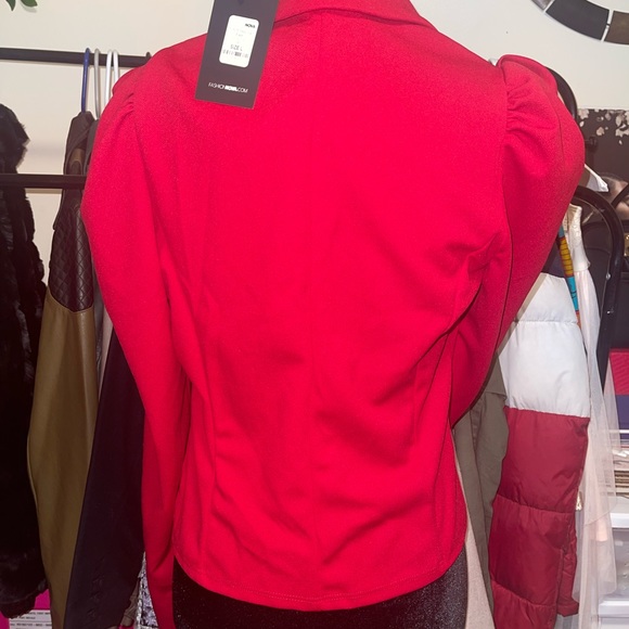 Flirty Professional Blazer- Red - Picture 5 of 9